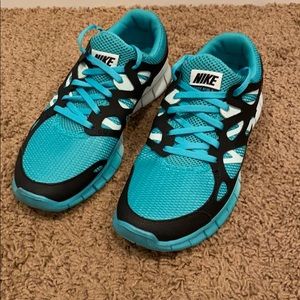 Nike Free Run 2 Teal/Green Worn Once